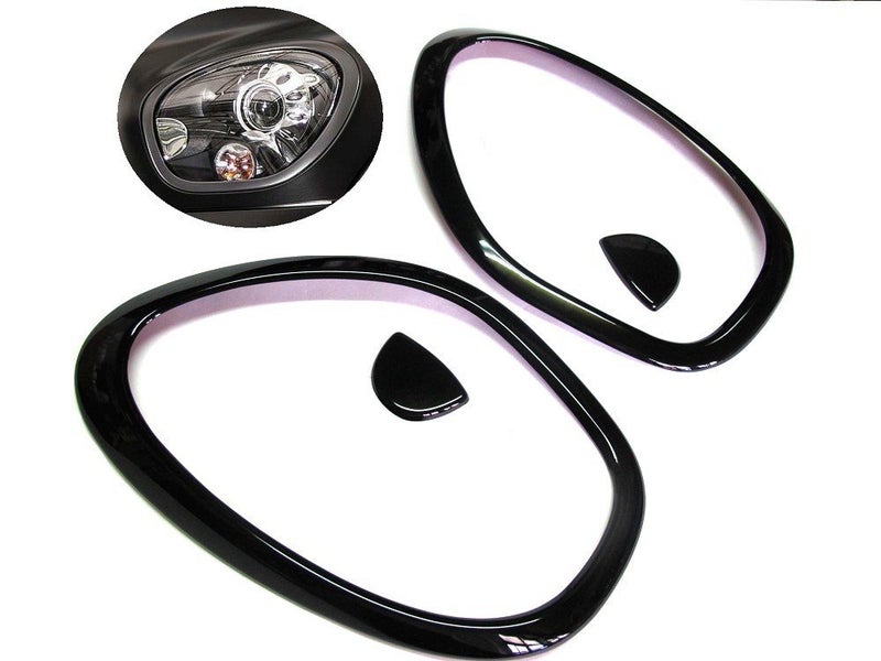 ATEX Glossy Black Stickers (Painted) for Cooper MK2 Countryman R60 2010~2016 Head Light Lamp Trim Cover + Water Spray Cover - Image 3